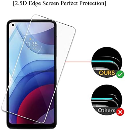 3 Protetor de tela de embalagem para Motorola Moto G Power 2021, Protetor de tela de vidro temperado, dureza 9H, instalação