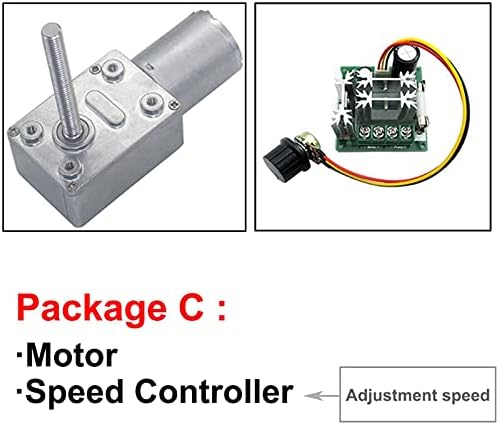 Sutk M6 rosqueado e eixo longo elétrico DC Motor de worm 6V 12V 24V 6-150rpm Torque em motores DC Velocidade ajustável por motores