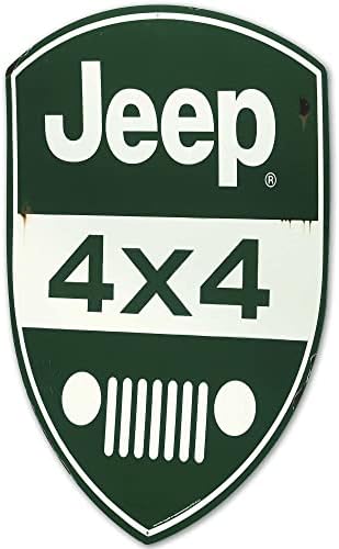 Marcas de estrada aberta Jeep 4x4 Badge Metal Sign - grande sinal de jipe ​​para garagem ou caverna