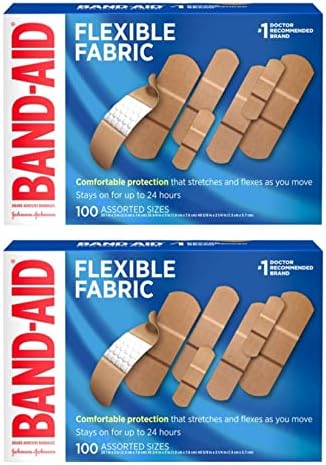 Band-Aid Brand Flexible Fabric adesivo Bandagens para proteção flexível confortável e cuidados com feridas de pequenos