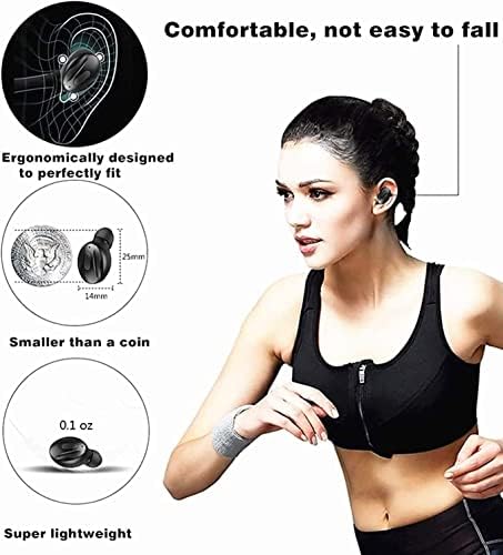 Hoseili 【2022New EditionBluetooth fones de ouvido Bluetooth 5.0 Earónos sem fio IN-Ear Microfone estéreo mini fones de ouvido