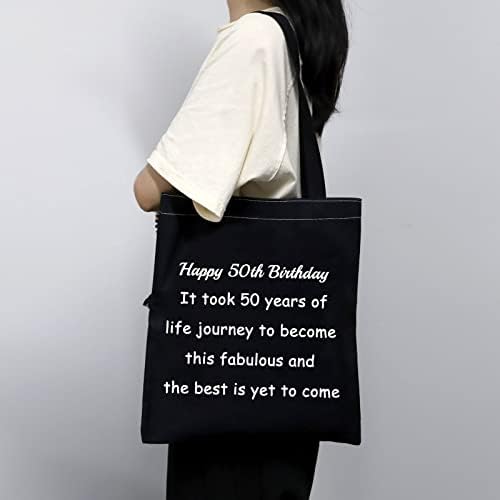 MBMSO 50º Birthday Gifts Feliz 50º Aniversário Bags Reutilizável Tote Reutil