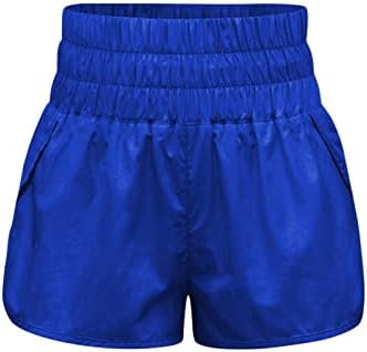 Shorts de natação longos para mulheres do Miashui, coragem da cintura, shorts rápidos trepadeiras elásticas de shorts femininos atléticos com bolsos