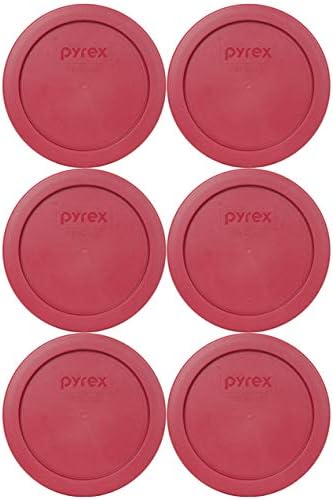 Pyrex 7200 -PC Berry Red Plástico de armazenamento de alimentos tampas de substituição - 2 pacote feito nos EUA