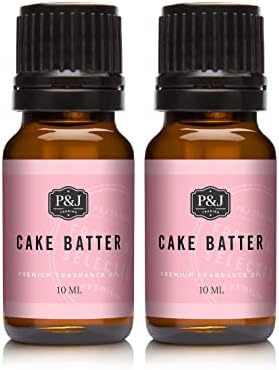 P&J Bolo de bolo Premium Fragrance Oil para fabricação de velas e sabão, loções, cabelo, perfume, Óleos de difusor aromas - 10ml