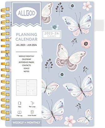AllGod 2023-2024 Planner Weekly & Monthly Agenda Book Calendário Anual planejando fazer notebook para garotas, 2023 de junho de 2024