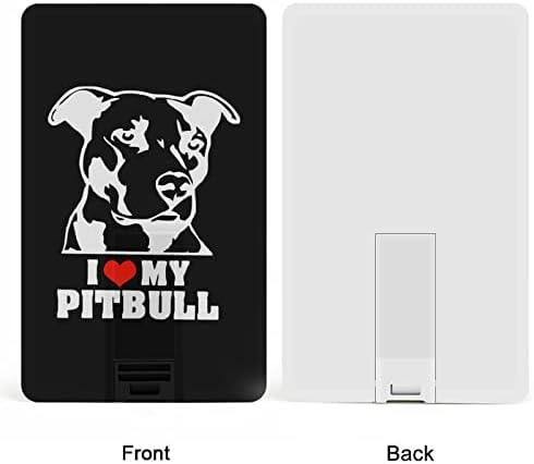 Eu amo meu cartão de crédito Pitbull Credit Drives USB Drives Flash Memory Stick Stick Storage Storage Drive 64g