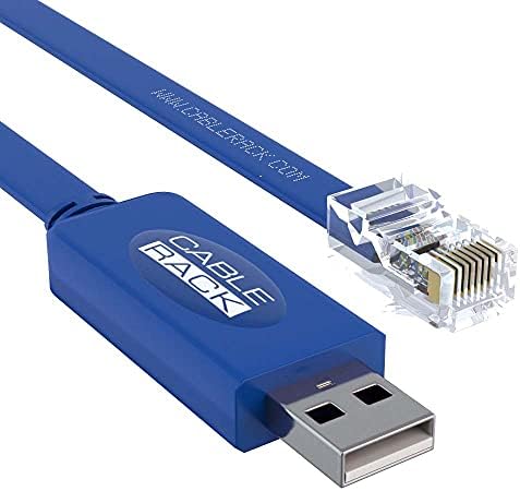 CableRack de 6 pés de console USB Cabo com chipset prolífico USB a RJ45 Cable para Cisco Linksys Ubiquity Juniper e
