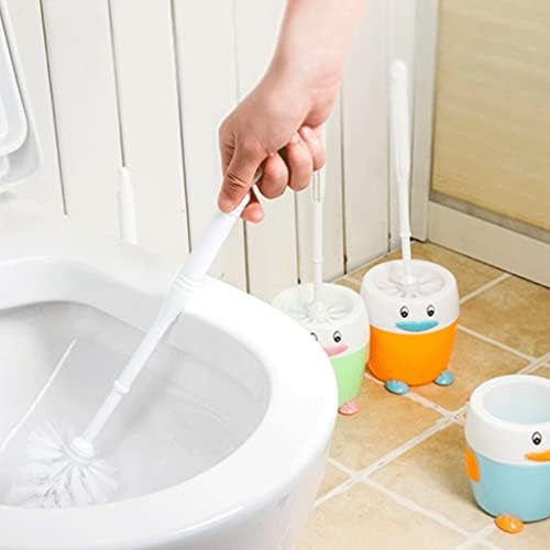 Escova de vaso sanitário zaahh pincel de vaso sanitário criativo com suporte de desenho animado ， escova de vaso sanitário