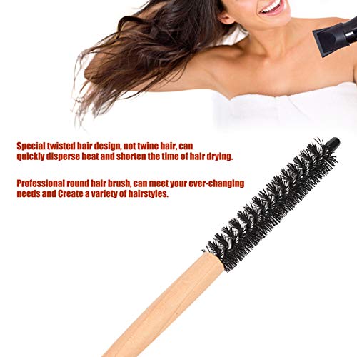 Escova de cabelo redonda pequena, mini curador de pente pente de penteado escova de nylon escova de cabeleireiro escova de cabeleireiro