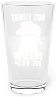 Cerveja de vidro de cerveja 16oz humorístico miau é policial 16oz