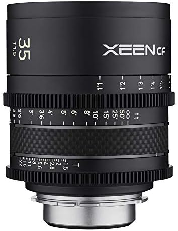 Xeen CF Cinema 35mm T1.5 PL Montagem Formato completo - Lente Cine Professional - Cilindro de Lens de Carbono -