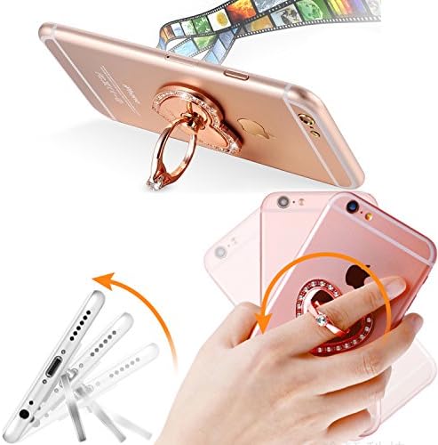Suporte para telefone, Luxo atualizado de telefone de metal a inoxão e tablet Anti-Drop Stand com diamantes para iPhone iPod iPad Samsung e mais