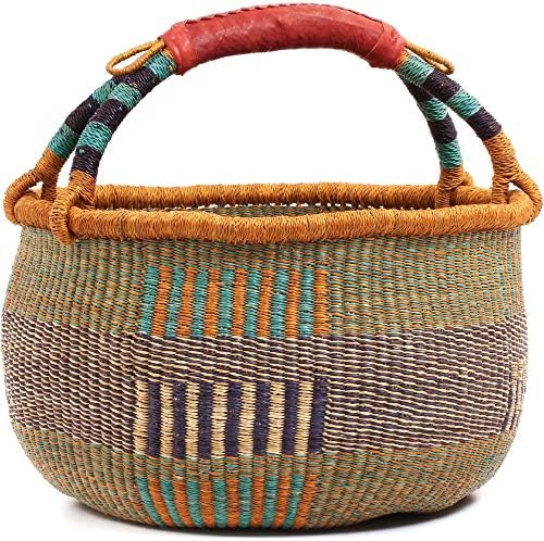 Fair Trade Gana Bolga African Market Basket 14-15.5 em X 9-11 de altura, GB01.60896