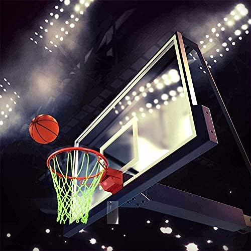 Brilho na rede escura de basquete ao ar livre nylon aro de aro de basquete líquido Todo o tempo de reposição espessa tamanho padrão