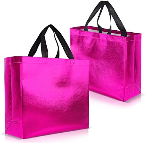 Tonespac 12 PCs Sacos de presentes, sacolas atuais reutilizáveis ​​como bolsa de aniversário, bolsas de favor, sacolas de brindes para casamento, despedida de solteira