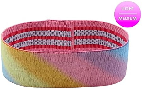 Suzieb Fitness Glute Band for Women, Trabalhe pernas, saques e muito mais - resistência clara/média e média/pesada, em