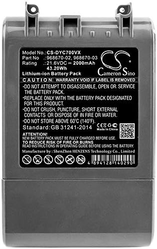 Cameron Sino Novo ajuste da bateria de substituição para Dyson SV11, V7, V7 Animal, V7 Motorhead Pro, V7 Motorhead Vacuum,