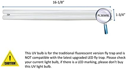 Lâmpada Awoco PL 36W BL UV para montagem de parede Sticky Fly Trap Lamp FT-1E36