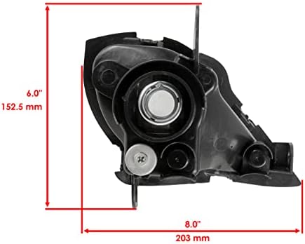 Montagem do farol da direita e esquerda do caltric compatível com Yamaha 5TG-84110-03-00 e 5TG-84310-03-00