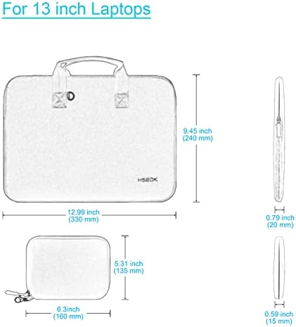 Pouca elástica de laptop de 13 polegadas com estojo de acessório pequeno para 13 MacBook Pro -2021 M1/A2338 A2251