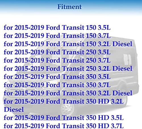 ACCYPRO BK21-18D543-AA FILTRO DE AR ​​COMPATÍVEL COM 2015-2019 Ford Transit 150 250 350, 2015-2019 Transit 350 HD, 2015-2019 Transit 250 Diesel 350 Diesel 350 HD Diesel