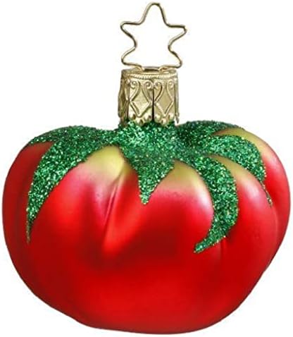 Inge Glas Tomato 1-099-10 IGM German Blown Glass Christmas Christmas