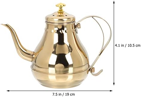 Kettle de chá de Yarnow com infusor para bule de aço inoxidável de folha solta 1. 2L Covers Tea Pot Pote para fogão a ouro