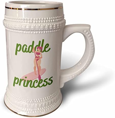 3drose Rosette - Lake Life - Paddle Princess - 22oz de caneca de Stein