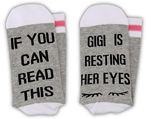 2Pairs Gigi Gift Gigi Se você puder ler este gigi está descansando os olhos Gigi Gift Socks para vovó