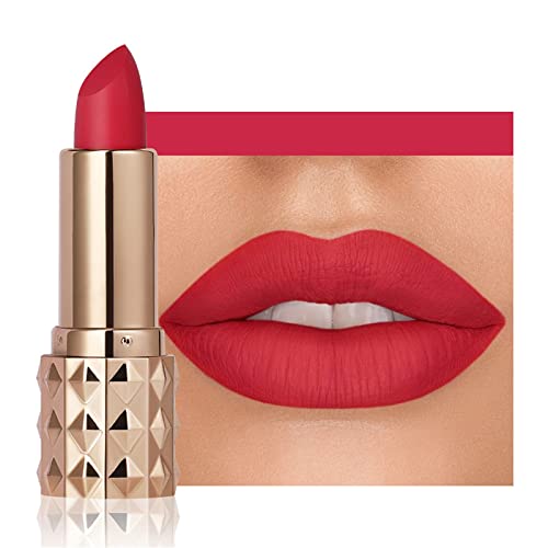 WGUST Mens Batom Batom com maquiagem labial Velvet Longo Longo Pigmento Nude Pigmento Impermeável Lip Gloss Velvet Batom Lip Gloss