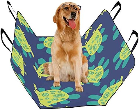 Tampa de assento de cão enevotx estilo de impressão de impressão desenhada à mão personalizada para cães impermeável à prova