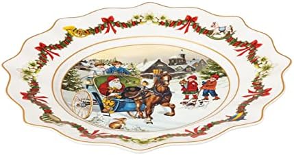 Villeroy & Boch-Placa anual da edição de Natal 2022 23,5 x 23,5 x 3 cm, porcelana premium, item de colecionador 14-8626-2646