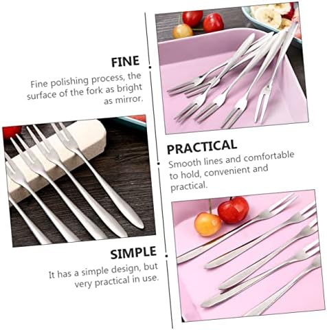 Luxshiny Bulk Food 6 sets coquetéis de coquetel de dente de dente Forks Restaurante de torta de com salada de tamanho