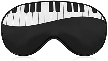 Chaves de piano preto e branco Máscara do sono Tampa de máscara de olho macio de sombra eficaz de venda com cinta ajustável