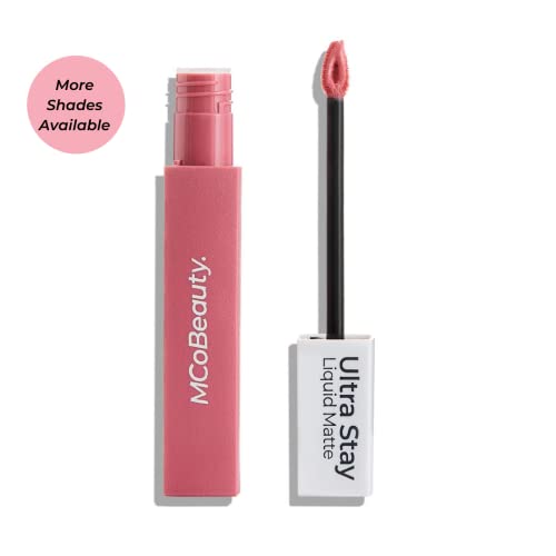 McOBeauty Ultra Stay Liquid Matte Liquid Lipstick - Fórmula cremosa que dura até 16 horas - oferece cores impecáveis ​​e de alto impacto em um acabamento fosco - Aplicador de Arrow exclusivo - Rose empoeirada - 0,16 oz