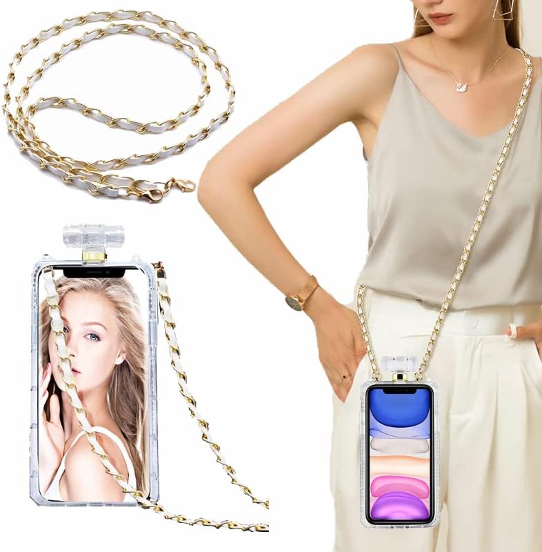 Victor Luxury Bling Diamond Perfume Bottle Case para Samsung Galaxy Note 20 5g Tampa de 6,7 polegadas com cordão de