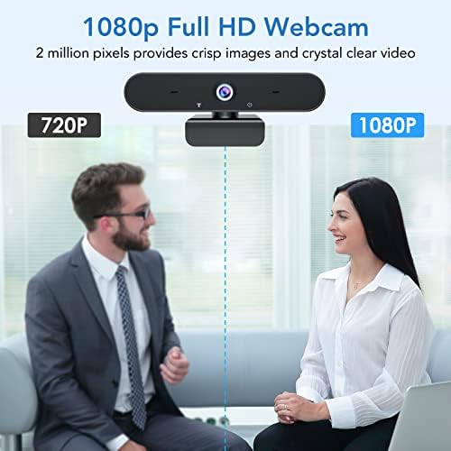 1080p webcam com microfone, foco automático com cancelamento de ruído hd coleta de luz web cam para laptop de computador,