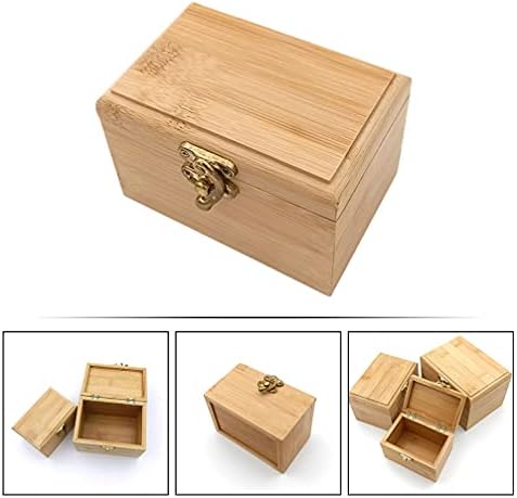 Caixa de armazenamento de ornamentos Toyvian Caixa de jóias de jóias de madeira Diy Caixa de jóias de jóias Caixa de