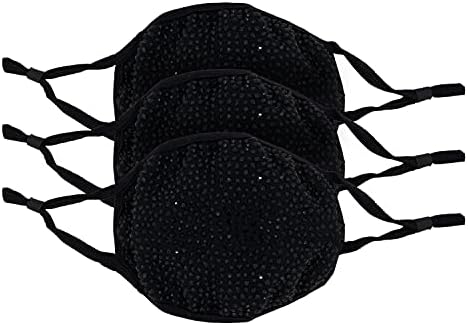 Saro Rhinestone Face Mask | Preto | 1 pc.