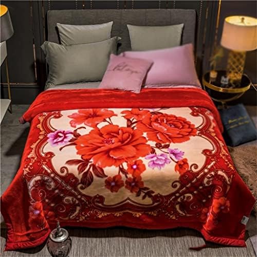 Cobertor de sofá hldeth cobertor macio quente espesso tapetes de colcha vintage flores florescem lã de lã de lã impressa