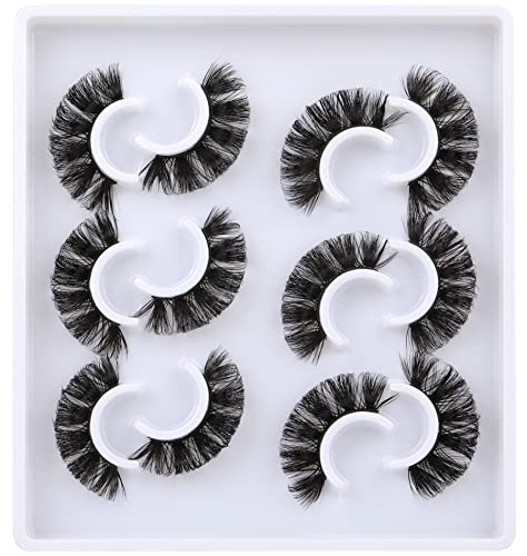 MINK Lashes Russian Strip Lashes Fluffy grossa D Curl cílios falsos pacote de cílios dramáticos naturais zanlufly