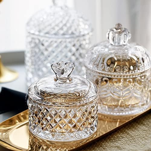 YGQZM em relevo pequeno jarra de doce casamento festivo maquiagem jóia de armazenamento jarra de armazenamento decoração de