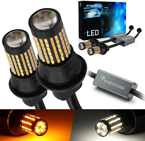 Syneticusa 7443 Erro livre canbus duplo switchback led lâmpadas lâmpadas de sinal sem hiper flash tudo em um incorporado