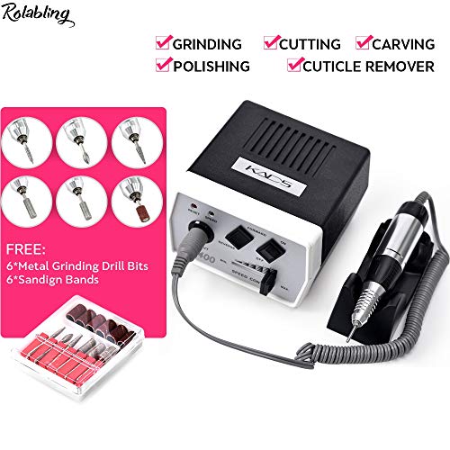 Máquina de perfuração de unhas Profissional Arquivo de unhas elétricas Remova a cutícula do esmalte em gel de acrílico 30000rpm Manicure/Pedicure Nail Art Equipment bolableling