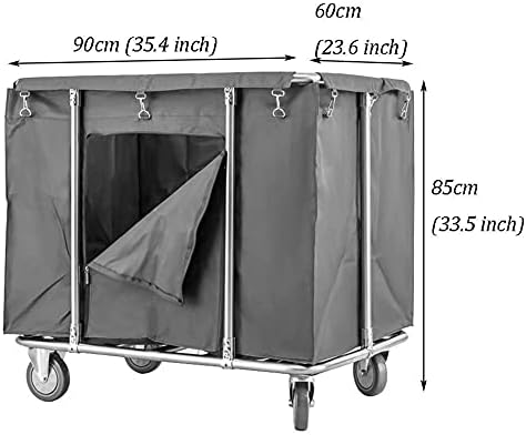 Carrinhos de omoonos, carrinho de lavanderia que serve carrinho de luta de utensílios domésticos Carrinho de lavanderia com bolsa
