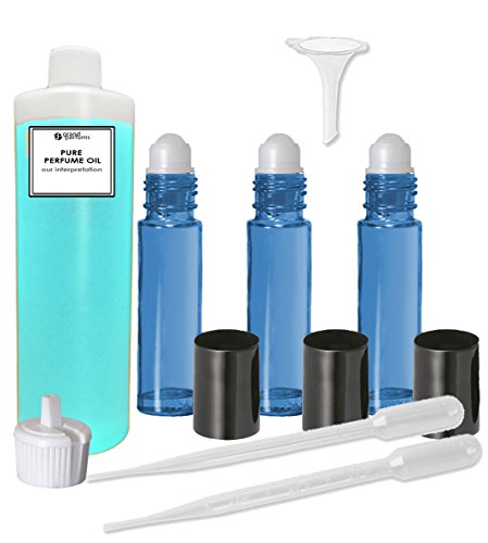 Grand Parfums Perfume Oil Set - Casmir for Women Type - Nossa interpretação, com roll em garrafas e ferramentas para preenchê -las