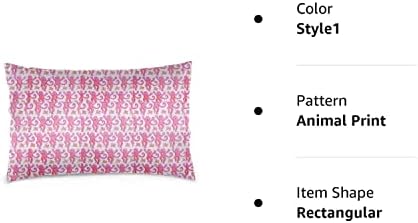 Macacos de coelho rosa Rectagem de travesseiro retangular da capa da capa da casa Caso de travesseiro lombar para sofá Carro de quarto ¡