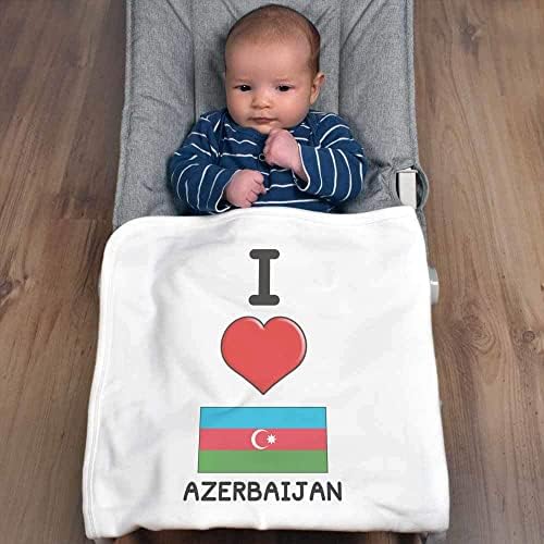 'Eu amo o cobertor / xale do algodão do Azerbaijão'