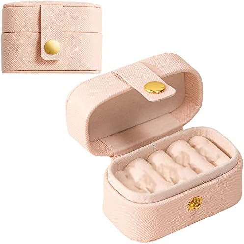 Auntroen Jóia Caixa de anel da caixa de jóias Mini Brincos de Brios de anel Fácil de transportar presentes noivado de casamento